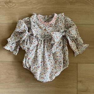 SOLD — Fall Floral Baby Bubble with Bows